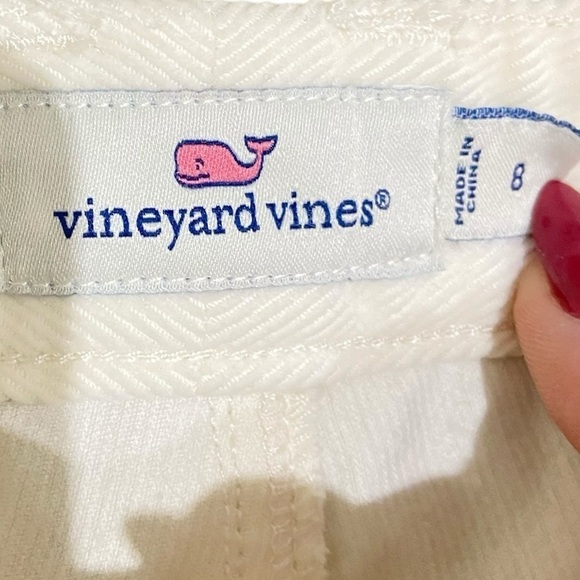 Vineyard Vines winter white corduroy modal cotton 5 pocket design pants size 8 - Picture 7 of 9